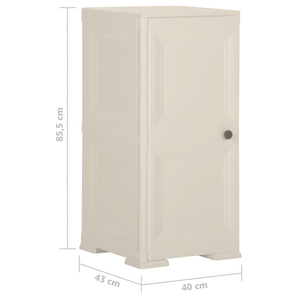 Plastic Cabinet 40x43x85.5 cm Wood Design Cream