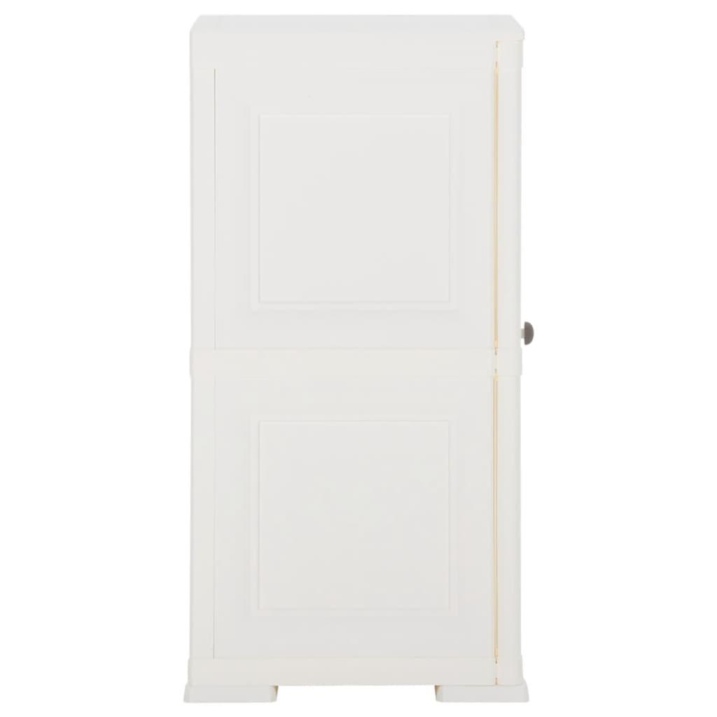 Plastic Cabinet 40x43x85.5 cm Wood Design White