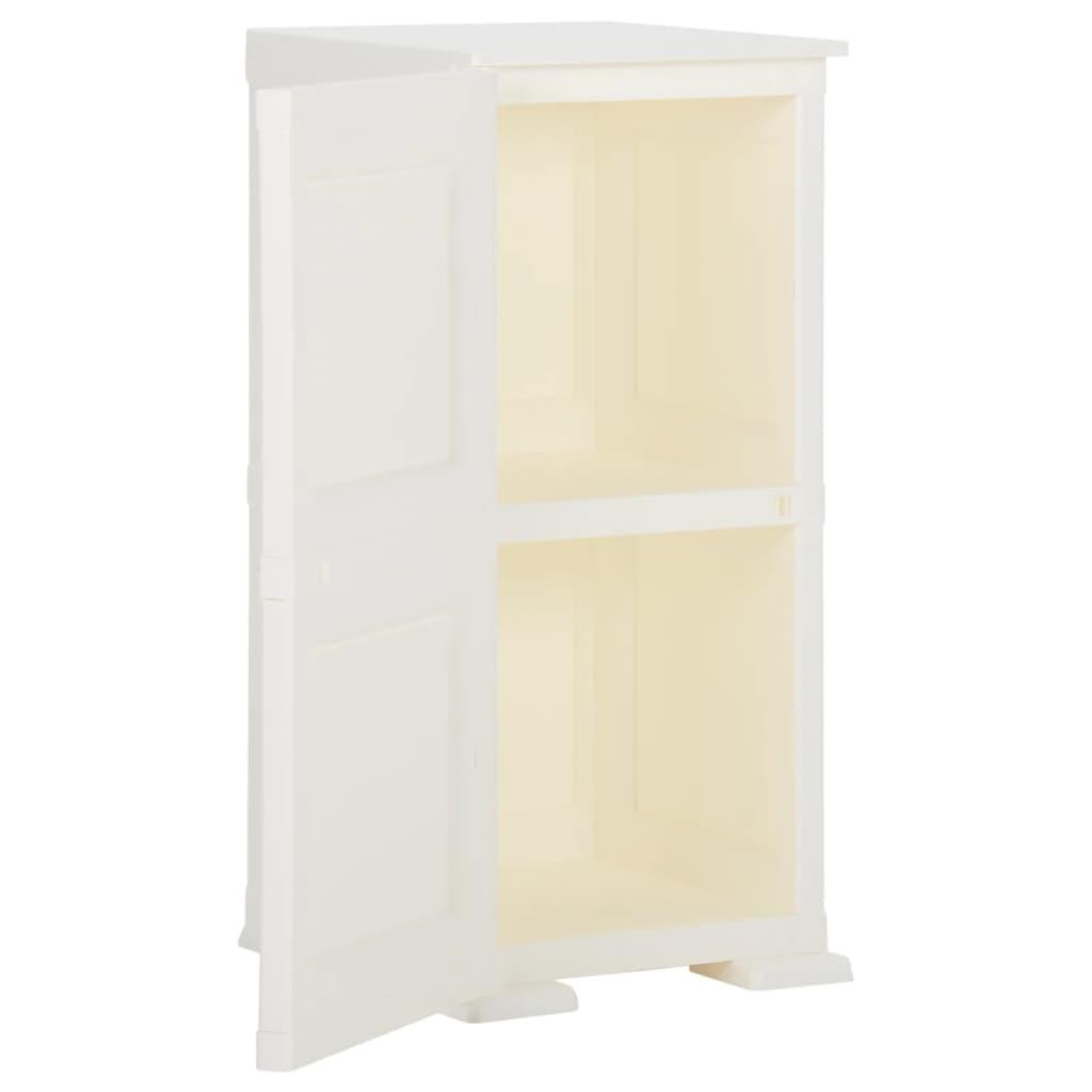 Plastic Cabinet 40x43x85.5 cm Wood Design White