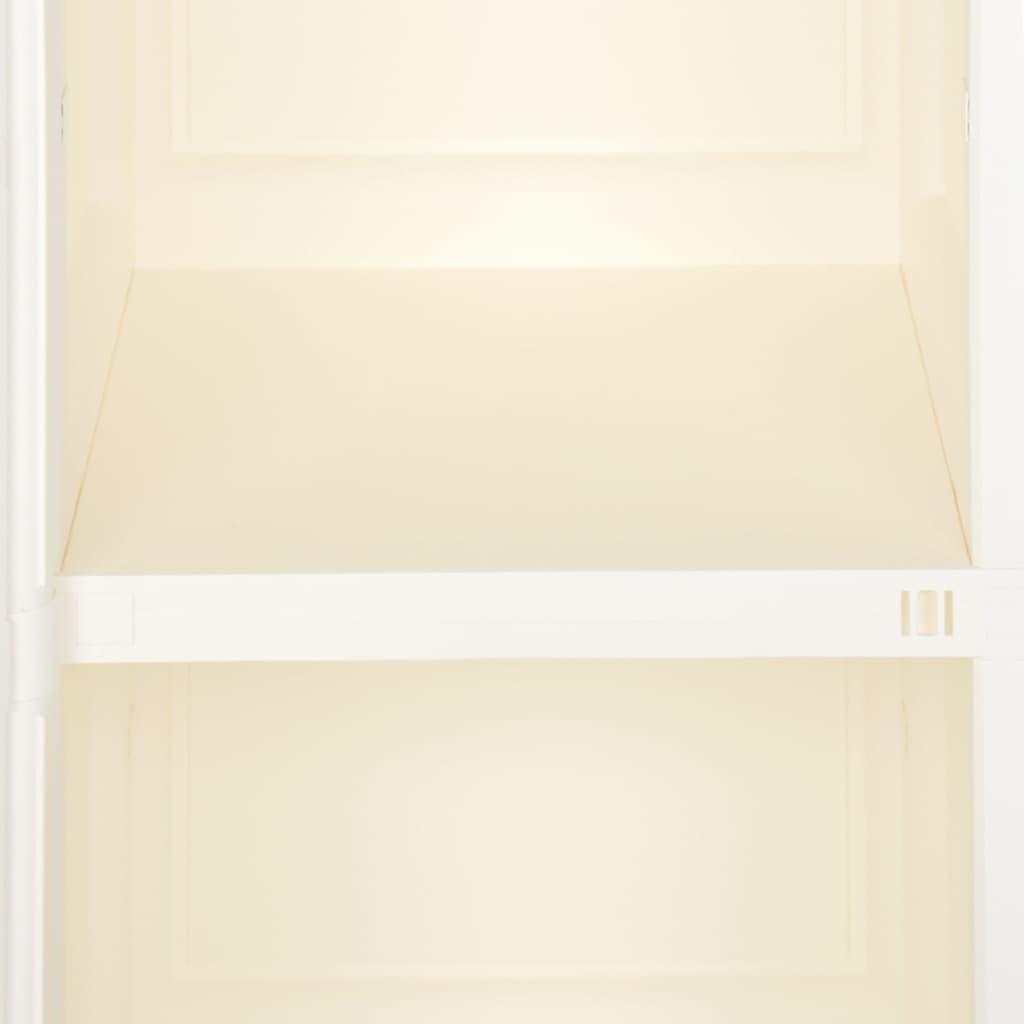Plastic Cabinet 40x43x85.5 cm Wood Design White
