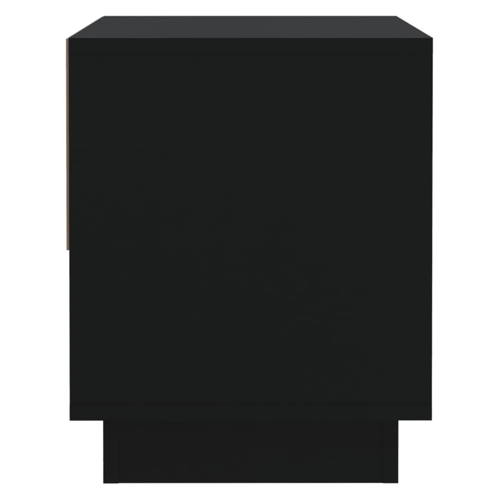 Bedside Cabinet Black 45x34x44 cm Engineered Wood