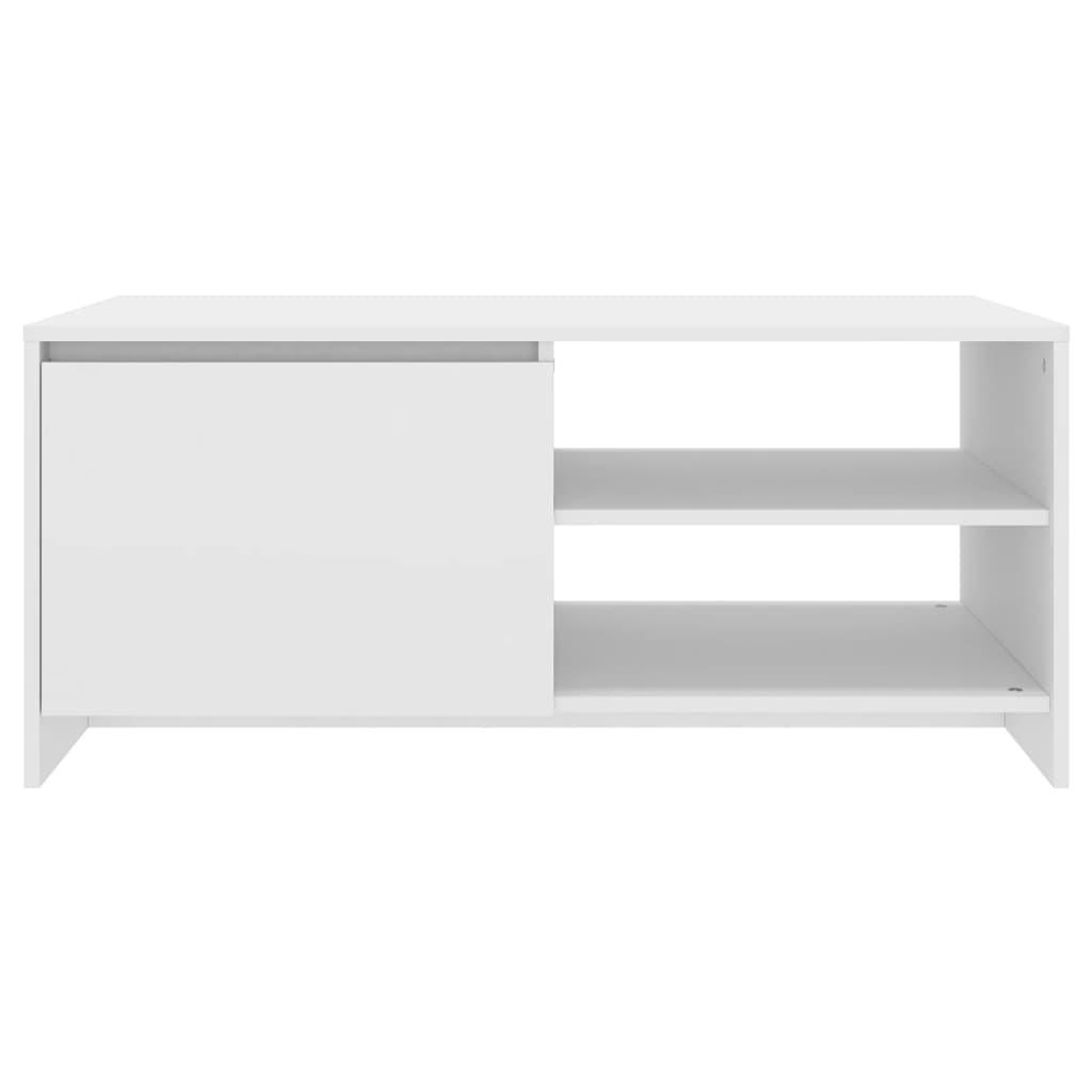 Coffee Table White 102x50x45 cm Engineered Wood