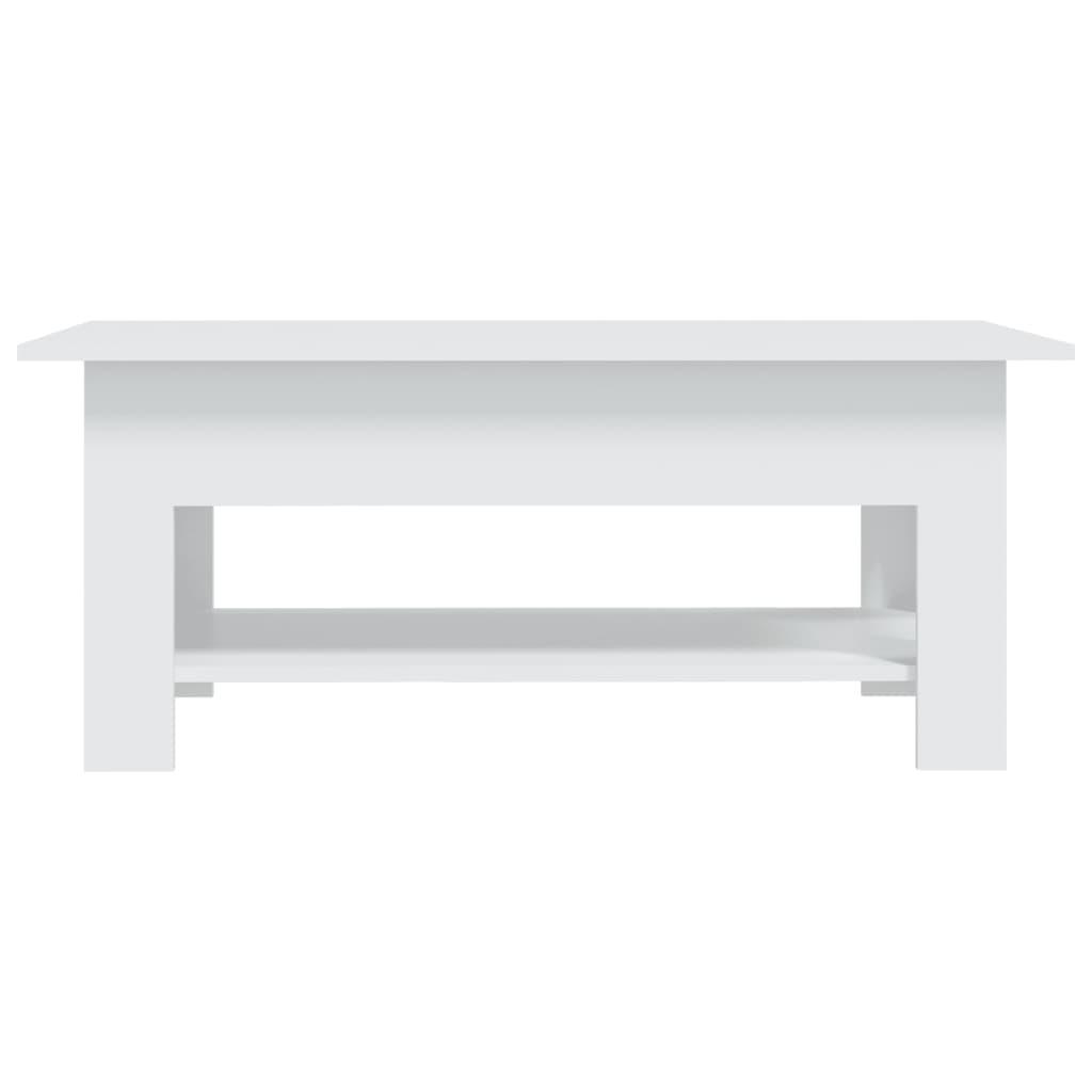 Coffee Table White 102x55x42 cm Engineered Wood