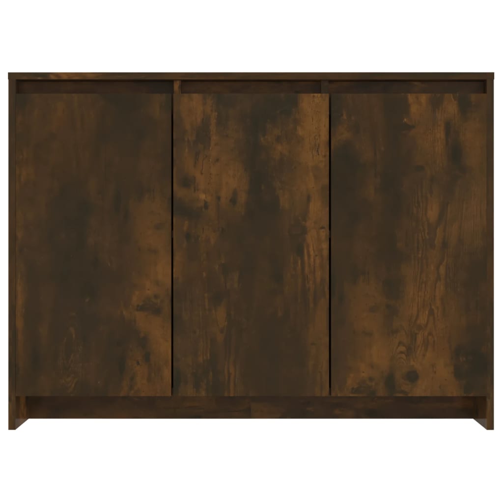 Sideboard Smoked Oak 102x33x75 cm Engineered Wood