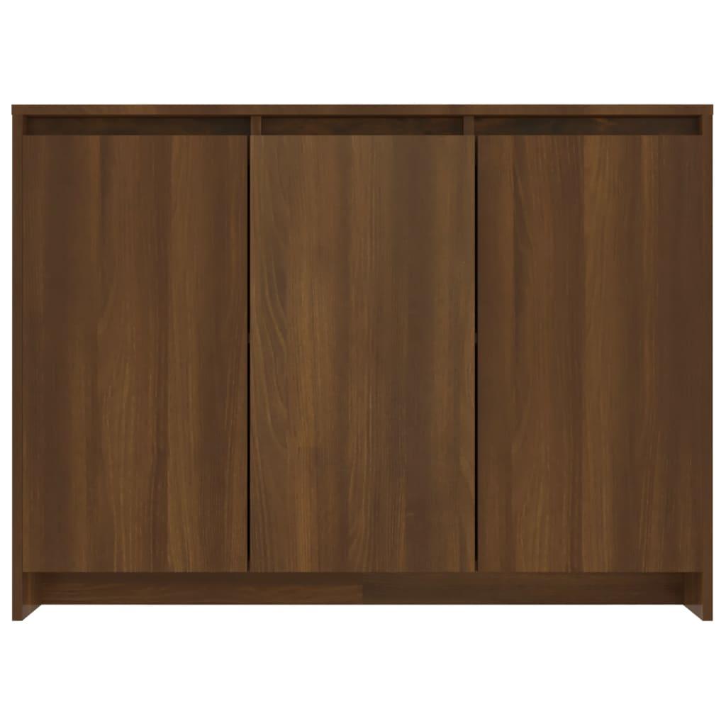 Sideboard Brown Oak 102x33x75 cm Engineered Wood