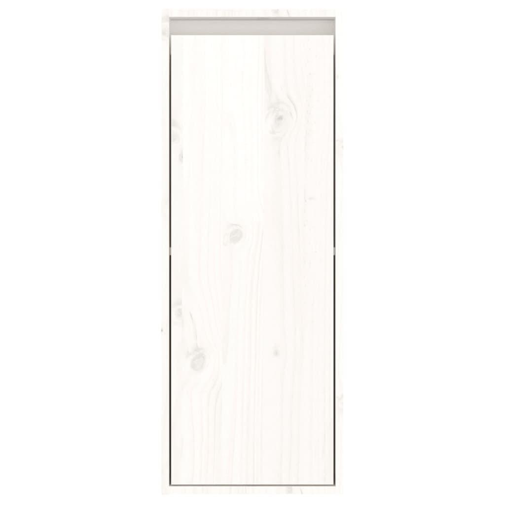 Wall Cabinet White 30x30x80 cm Solid Wood Pine
