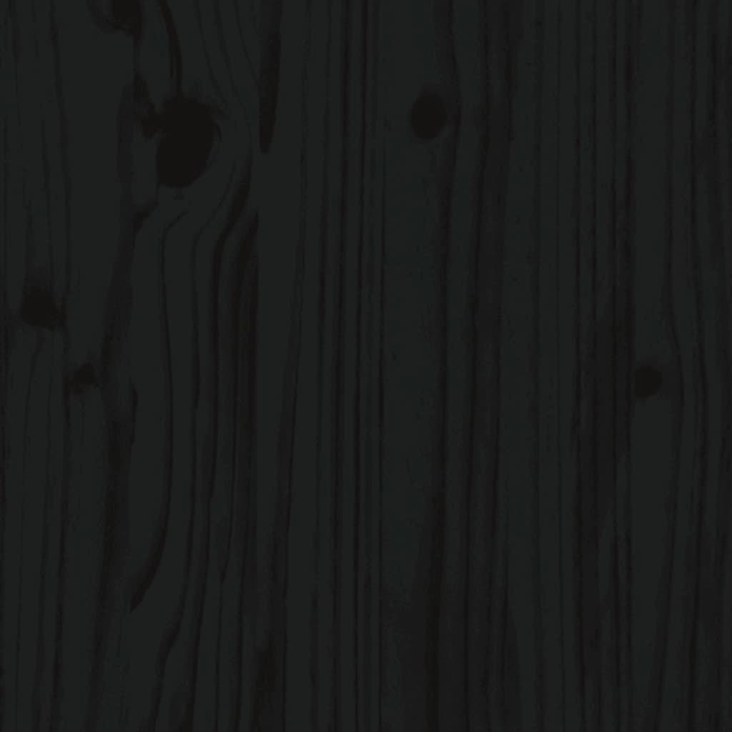 Wall Cabinets 2 pcs Black 30x30x100 cm Solid Wood Pine