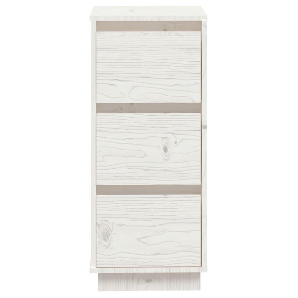 Sideboards 2 pcs White 32x34x75 cm Solid Wood Pine