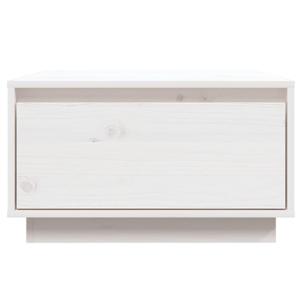 Coffee Table White 55x56x32 cm Solid Wood Pine