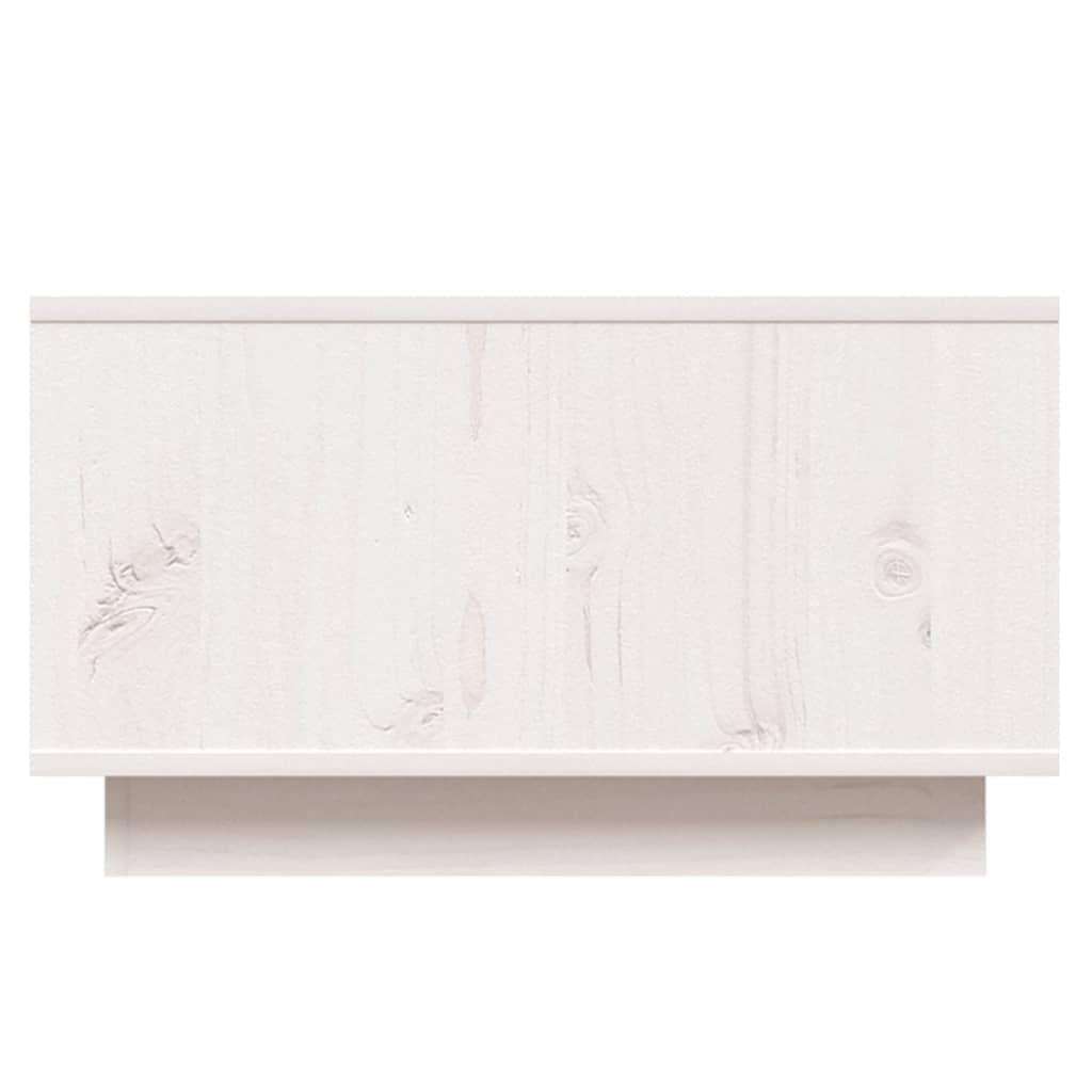 Coffee Table White 55x56x32 cm Solid Wood Pine
