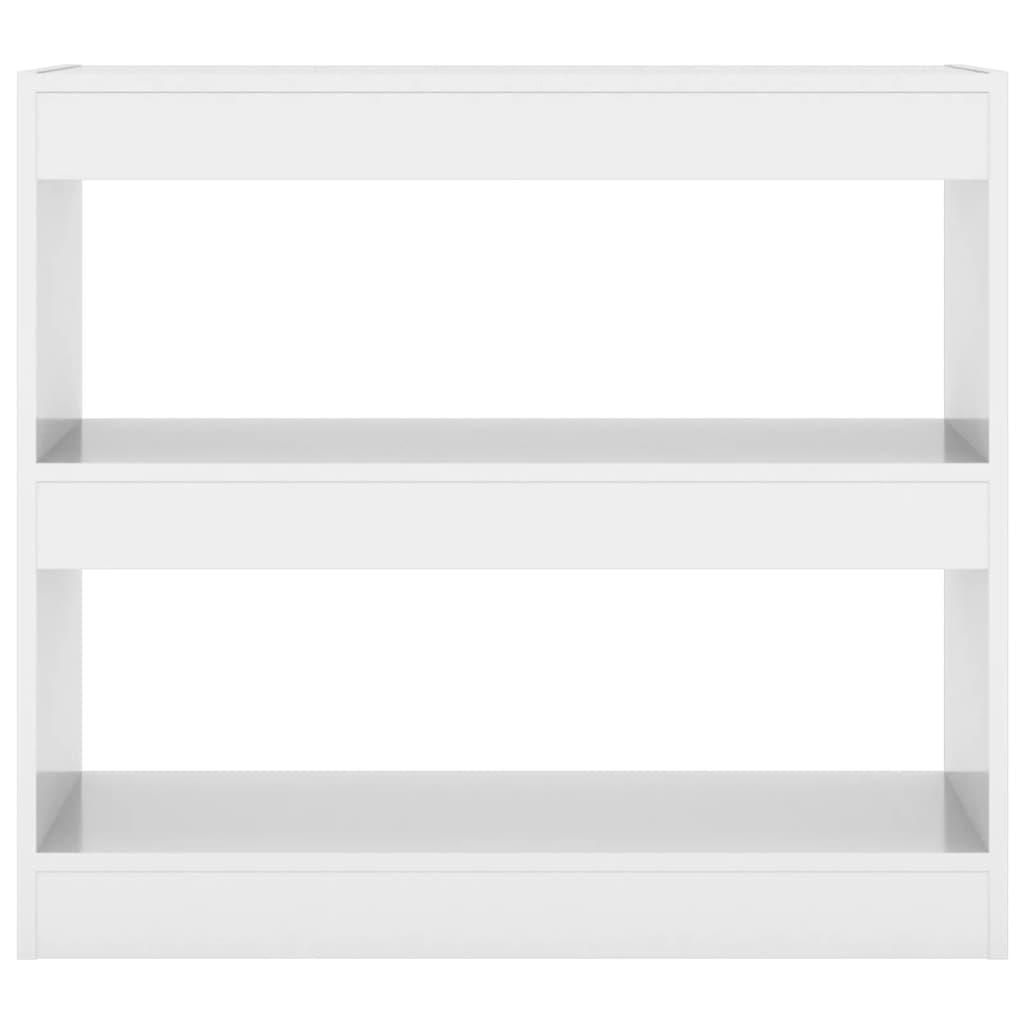 Book Cabinet/Room Divider High Gloss White 80x30x72 cm
