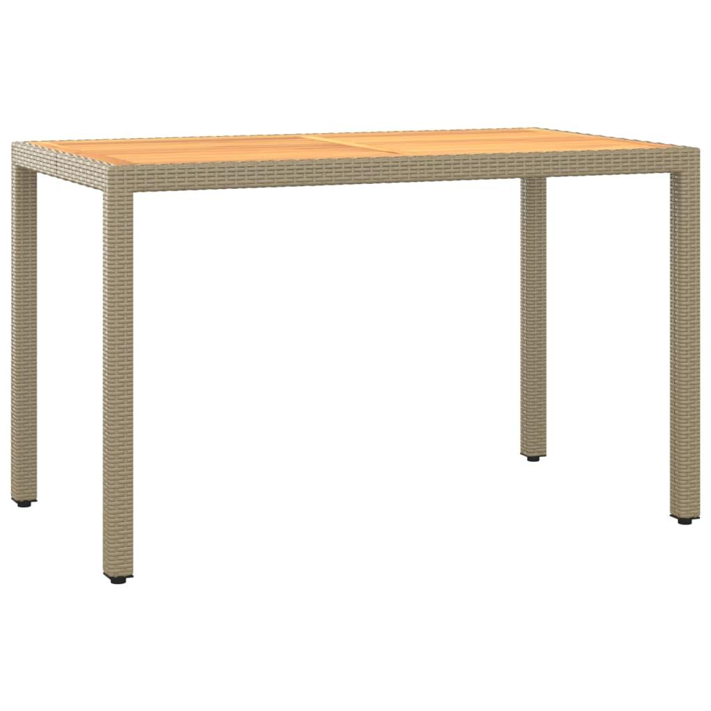 5 Piece Garden Dining Set with Cushions Poly Rattan Beige