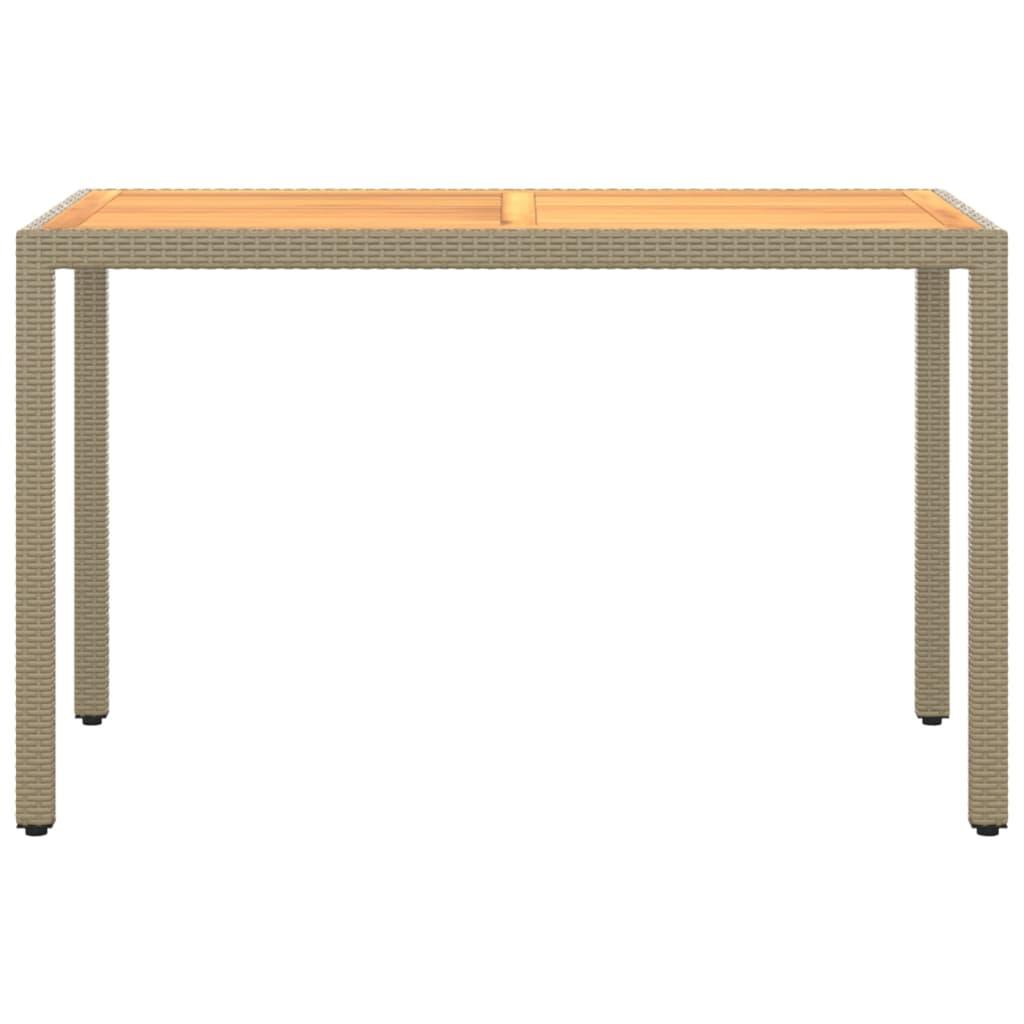 5 Piece Garden Dining Set with Cushions Poly Rattan Beige