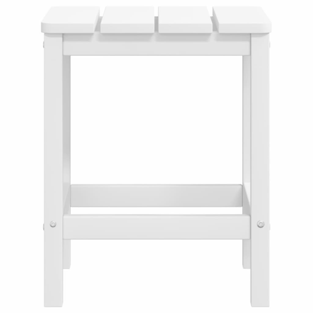 Garden Adirondack Chair with Footstool & Table HDPE White