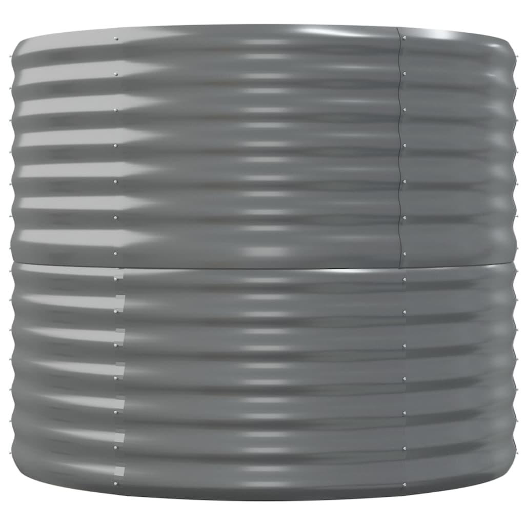 Garden Raised Bed Galvanised Steel 152x80x68 cm Grey