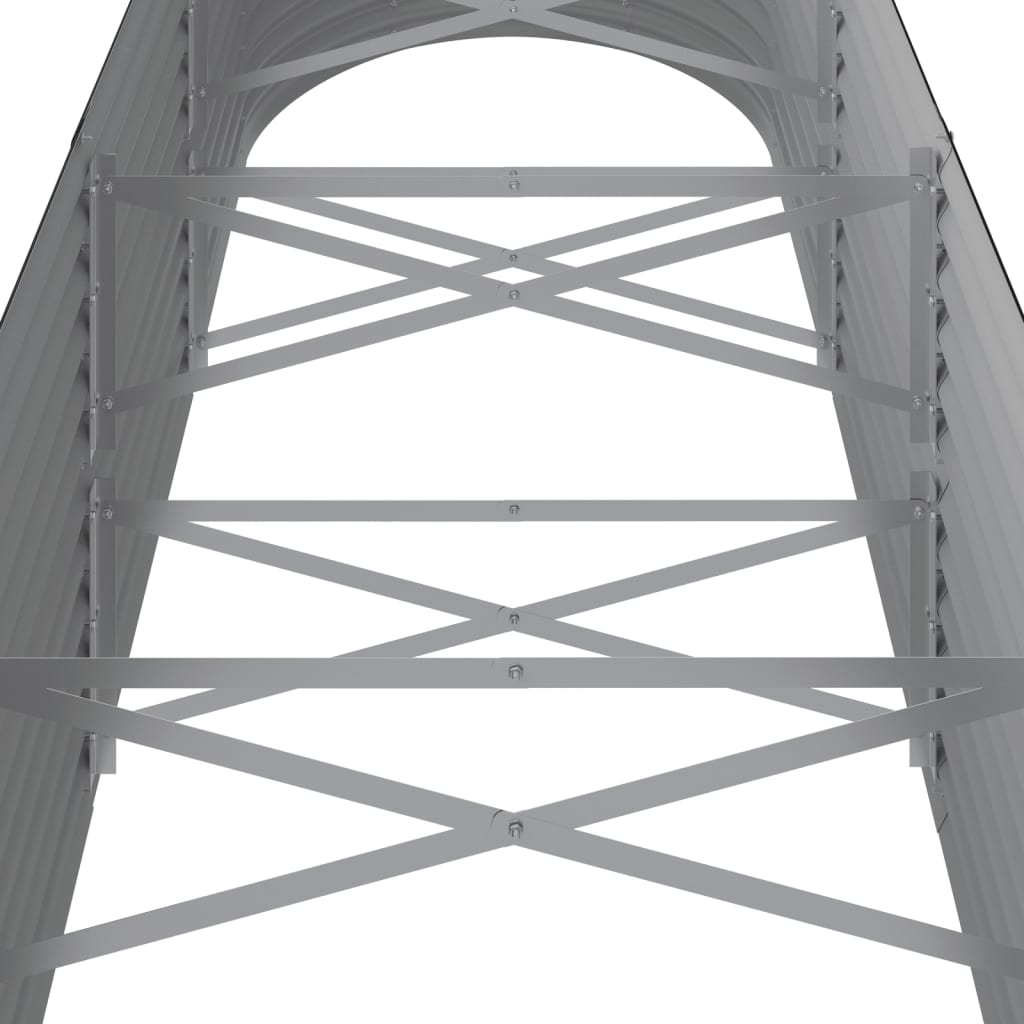 Garden Raised Bed Galvanised Steel 296x80x68 cm Anthracite