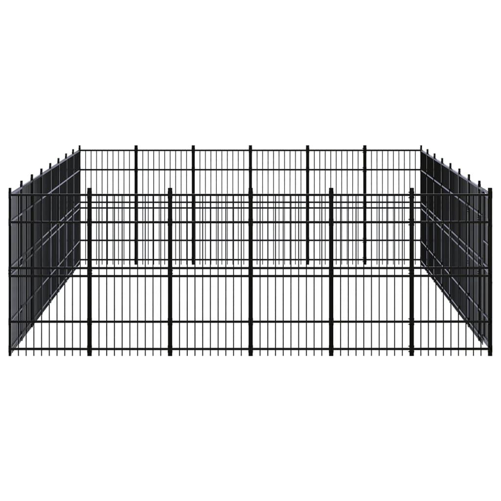 Outdoor Dog Kennel Steel 44.24 m²