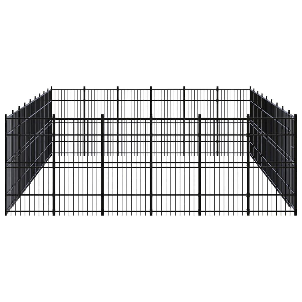 Outdoor Dog Kennel Steel 49.77 m²