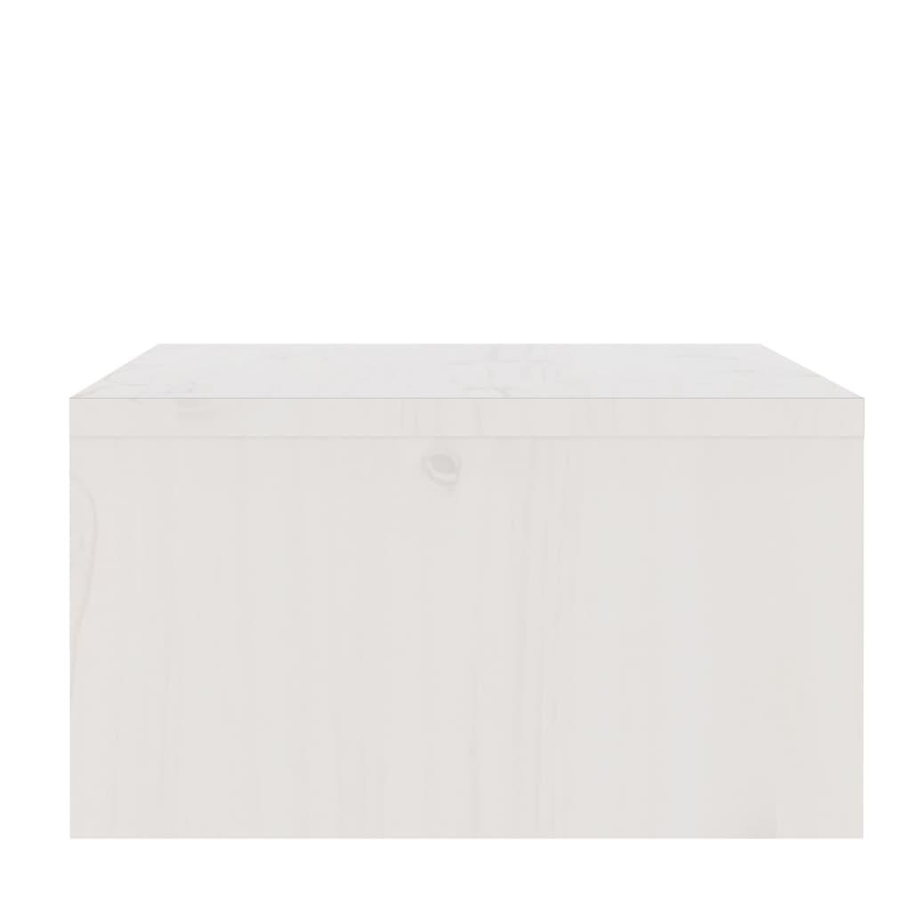 Monitor Stand White 100x27x15 cm Solid Wood Pine