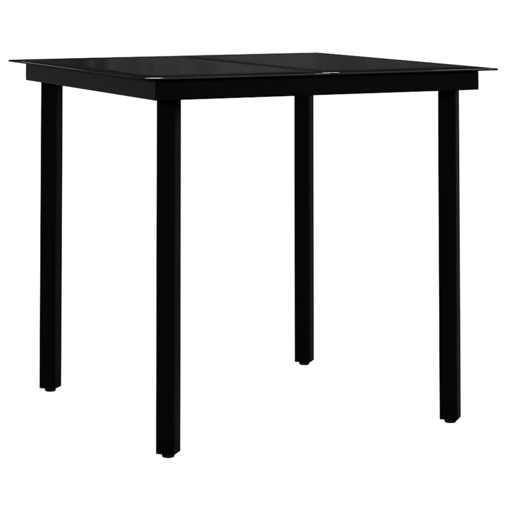 3 Piece Garden Dining Set with Cushions Grey