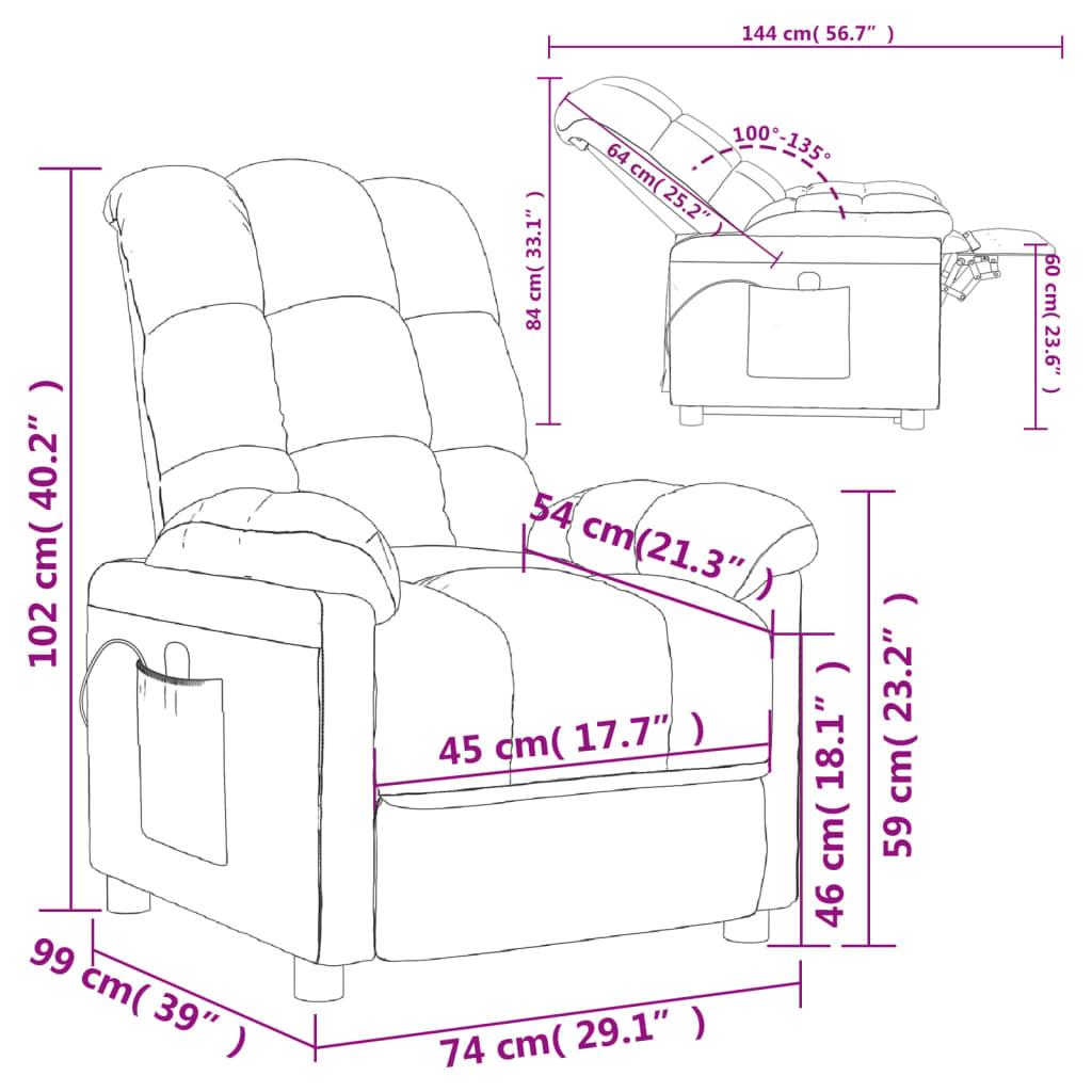Massage Chair Dark Grey Fabric