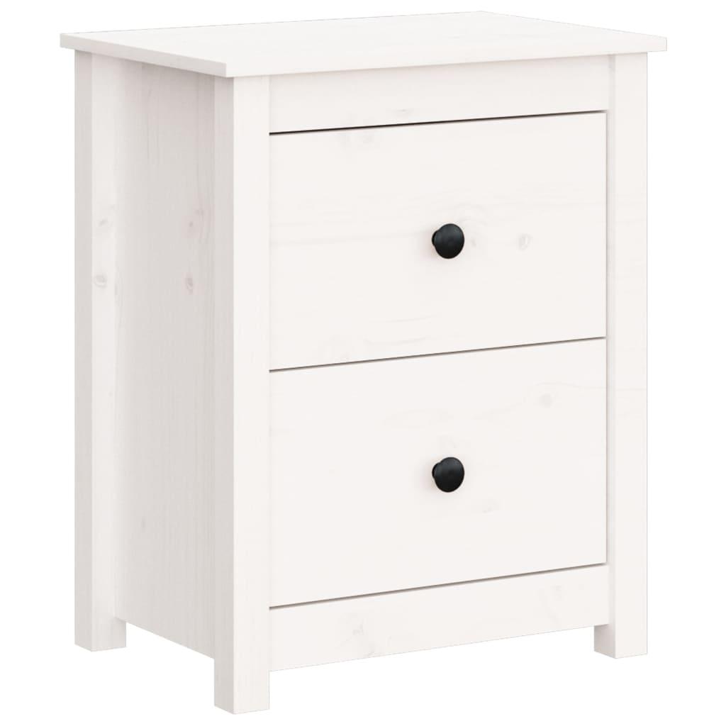 Bedside Cabinets 2 pcs White 50x35x61.5 cm Solid Wood Pine