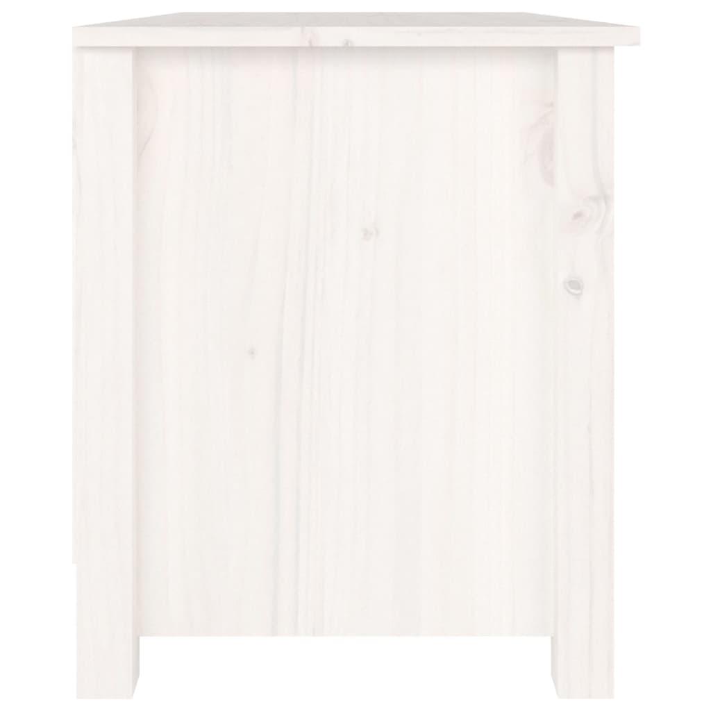 Shoe Bench White 70x38x45.5 cm Solid Wood Pine