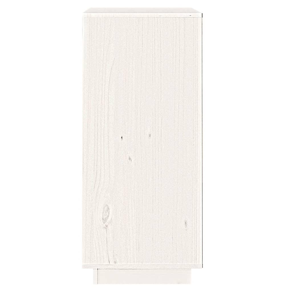 Sideboard White 38x35x80 cm Solid Wood Pine