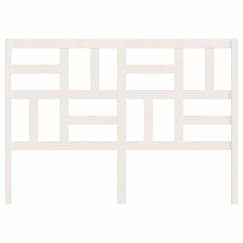 Bed Headboard White 141 cm Solid Wood Pine