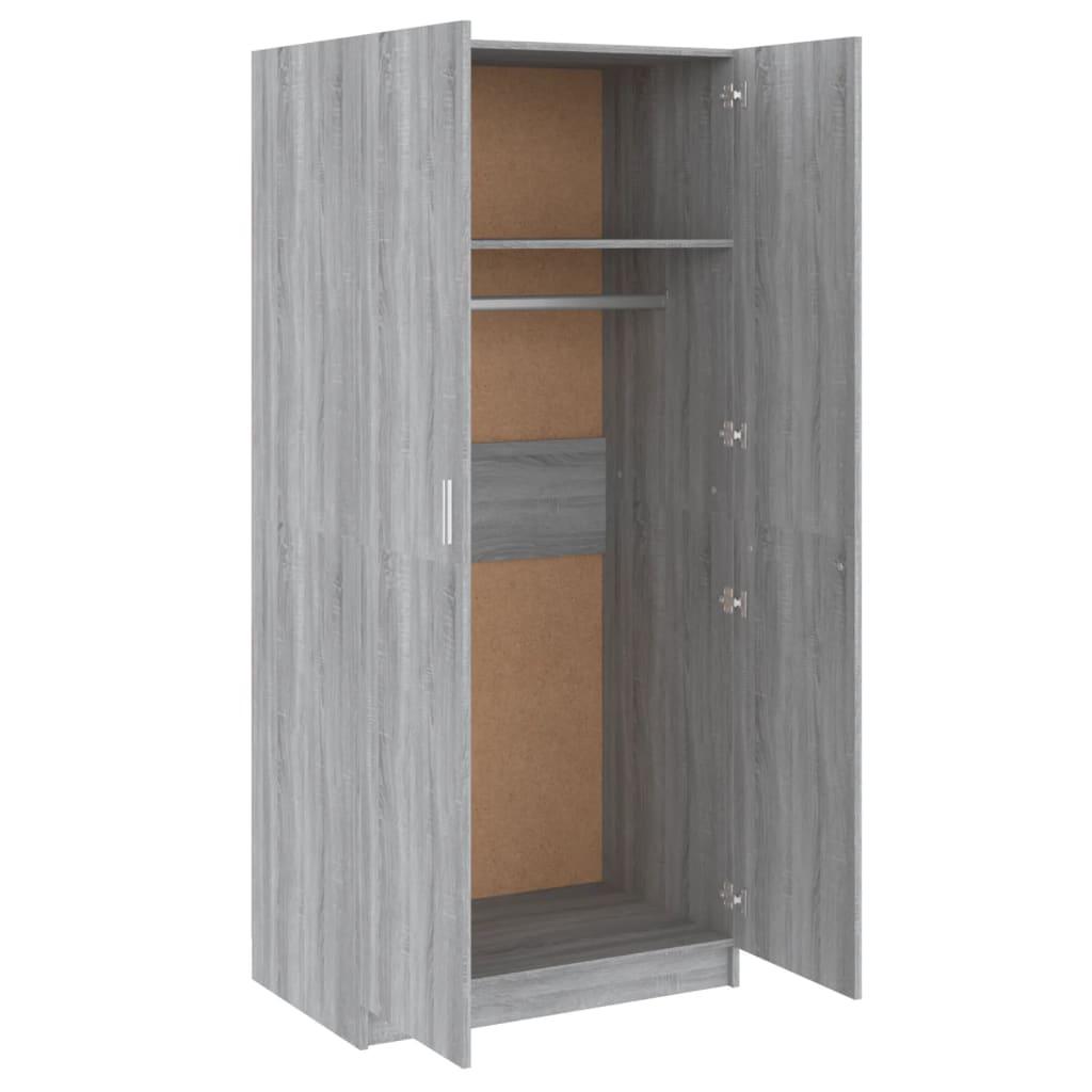 Wardrobe Grey Sonoma 80x52x180 cm Engineered Wood