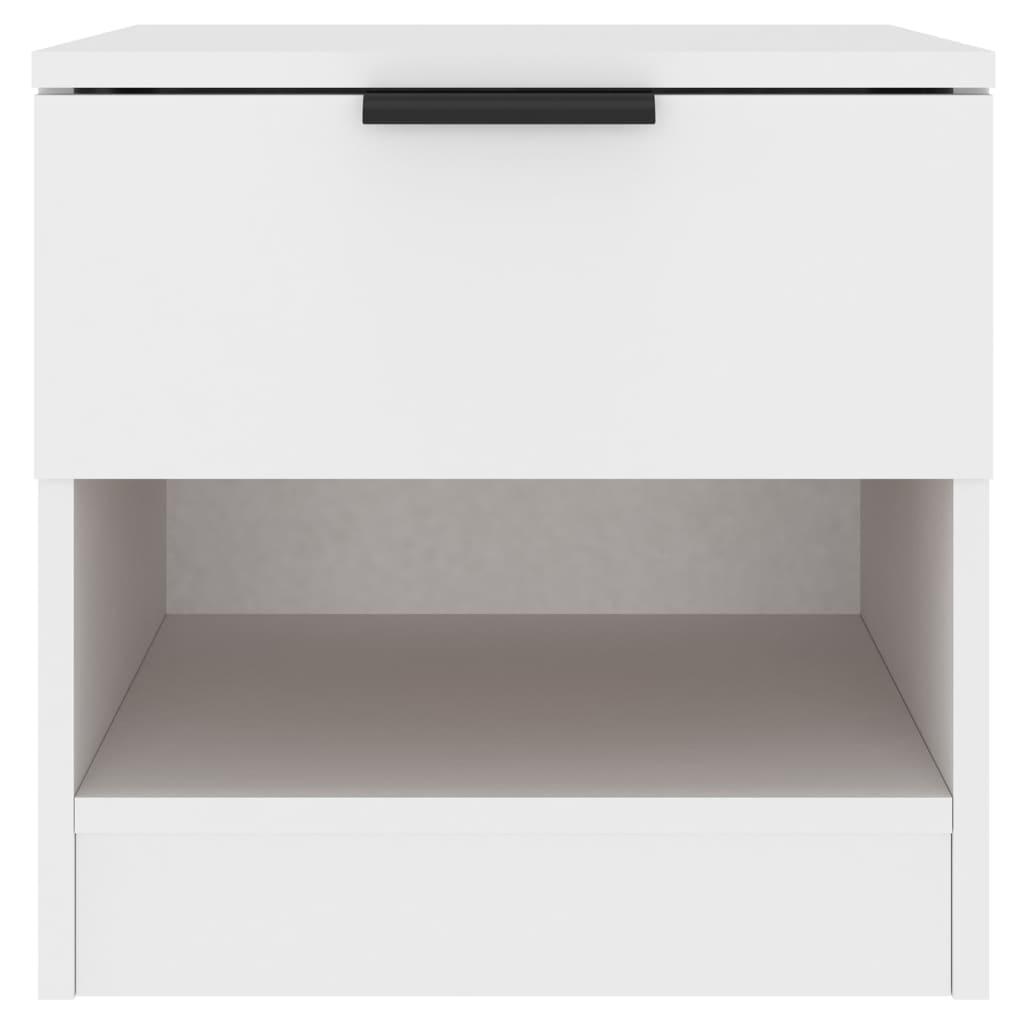 Bedside Cabinets 2 pcs White Engineered Wood