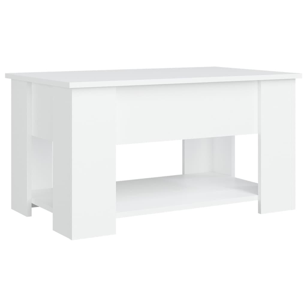 Coffee Table White 79x49x41 cm Engineered Wood