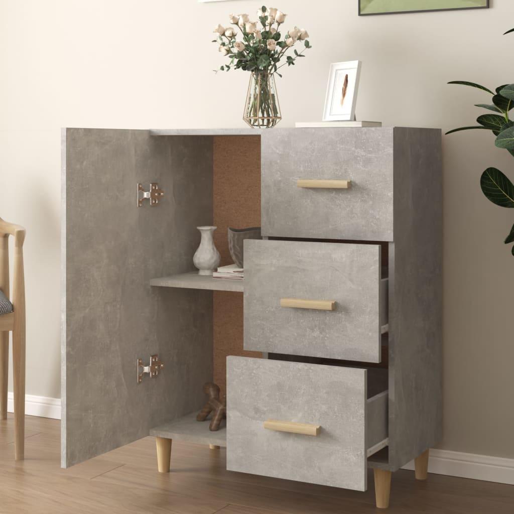 Sideboard Concrete Grey 69.5x34x90 cm Engineered Wood