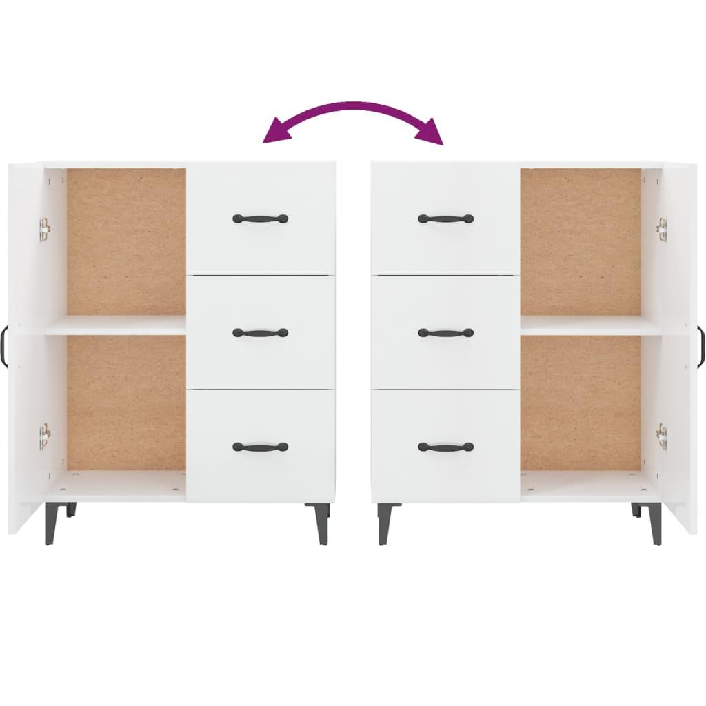 Sideboard High Gloss White 69.5x34x90 cm Engineered Wood