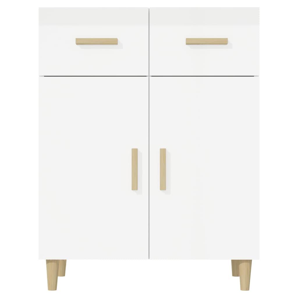 Sideboard High Gloss White 69.5x34x89 cm Engineered Wood