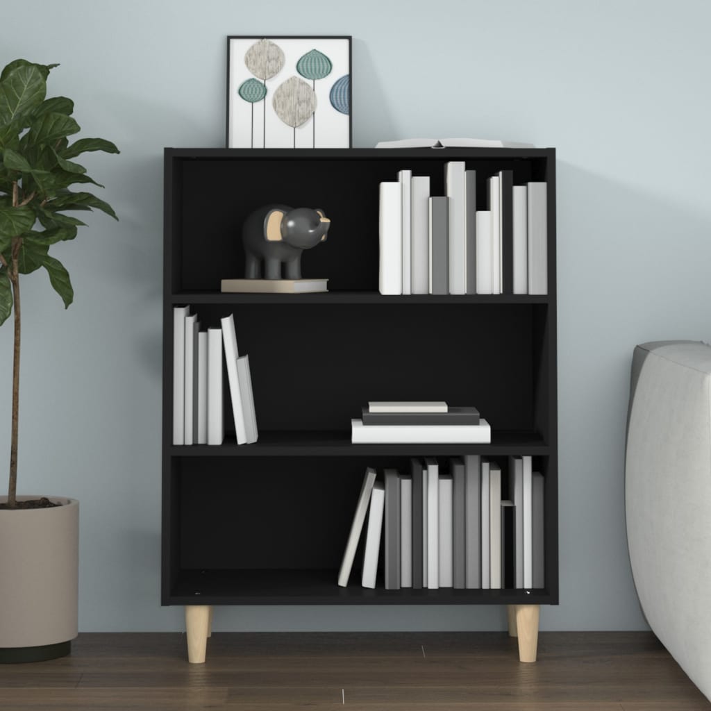 Sideboard Black 69.5x32.5x90 cm Engineered Wood