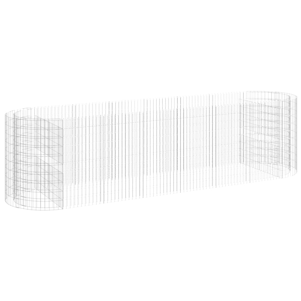 Gabion Raised Bed Galvanised Iron 400x100x100 cm
