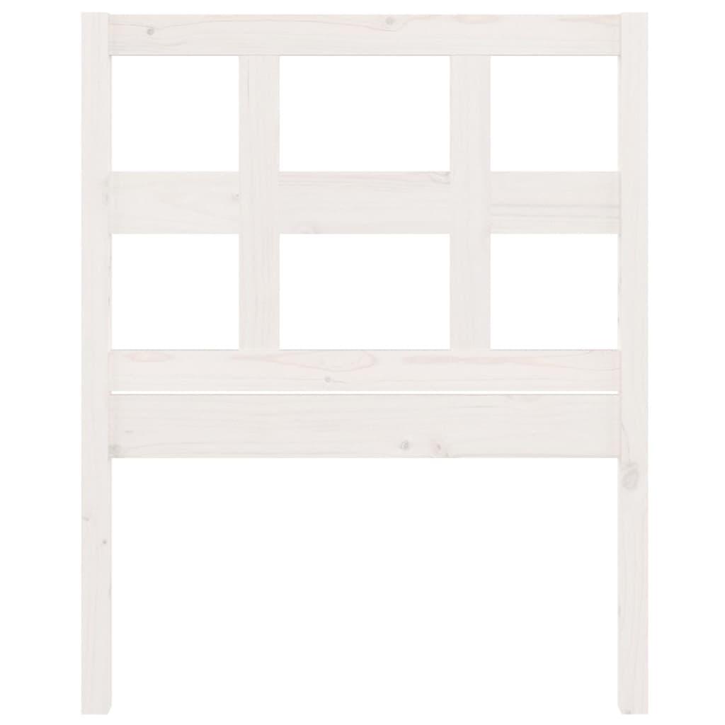 Bed Headboard White 95.5 cm Solid Wood Pine