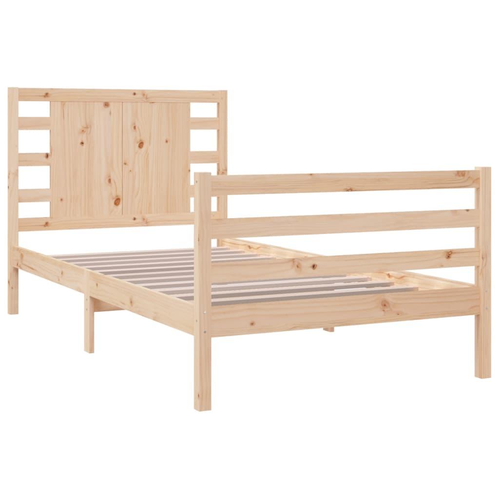 Bed Frame without Mattress 90x190 cm Solid Wood Pine