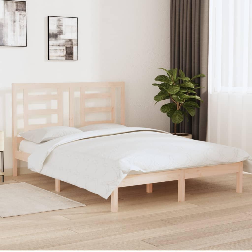 Bed Frame without Mattress 150x200 cm Solid Wood Pine