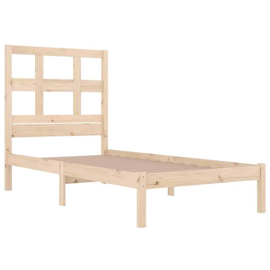Bed Frame without Mattress 90x190 cm Solid Wood Pine