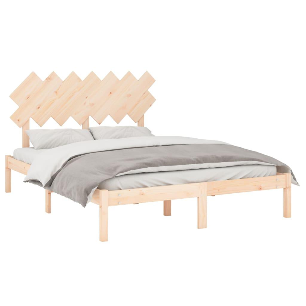 Bed Frame without Mattress 150x200 cm Solid Wood