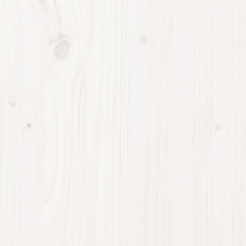 Bed Frame without Mattress White 183x203 cm King Solid Wood