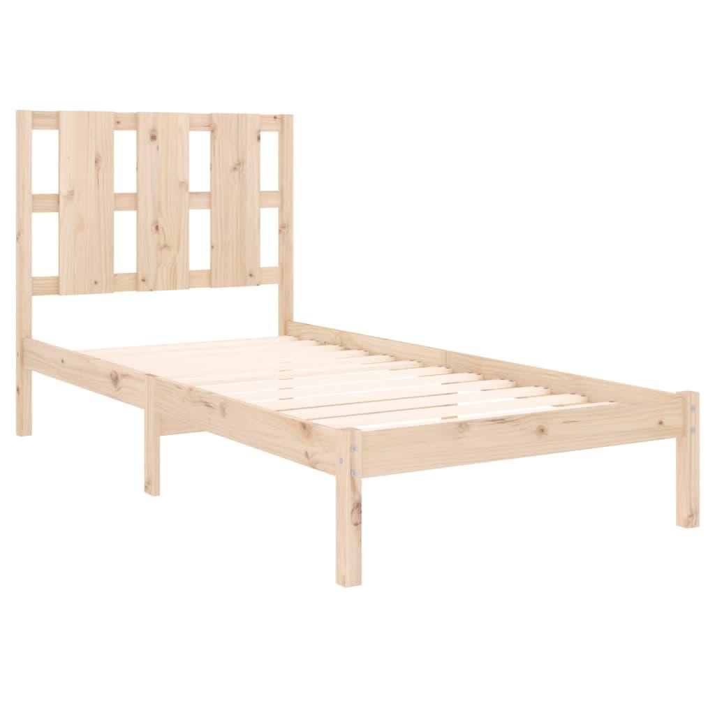 Bed Frame Solid Wood 90x190 cm 3FT Single