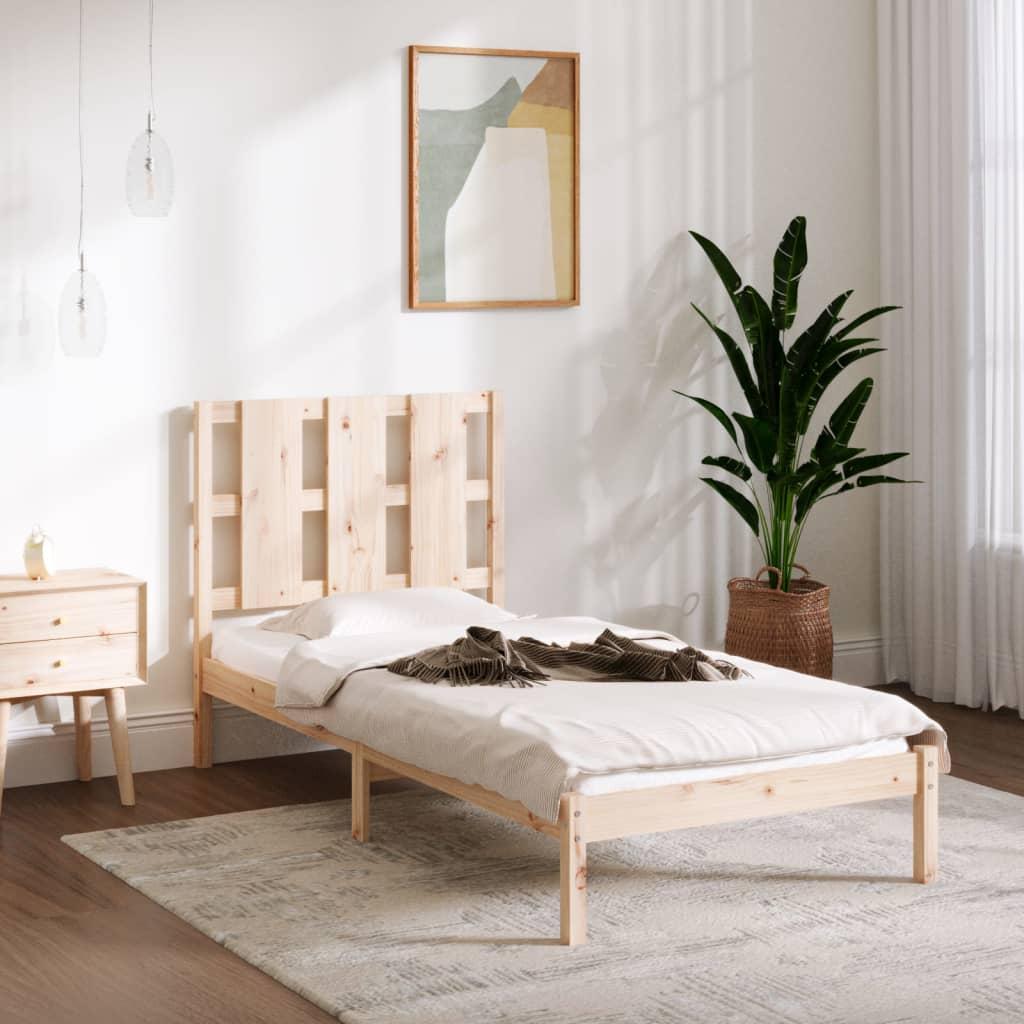 Bed Frame Solid Wood 90x190 cm 3FT Single