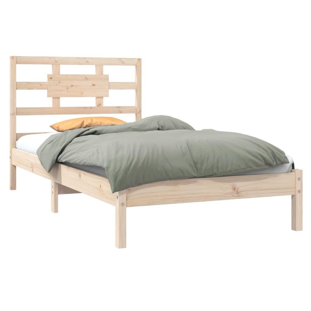 Bed Frame Solid Wood 90x190 cm 3FT Single