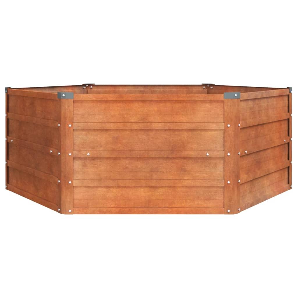 Garden Raised Bed Rusty 129x129x45 cm Corten Steel
