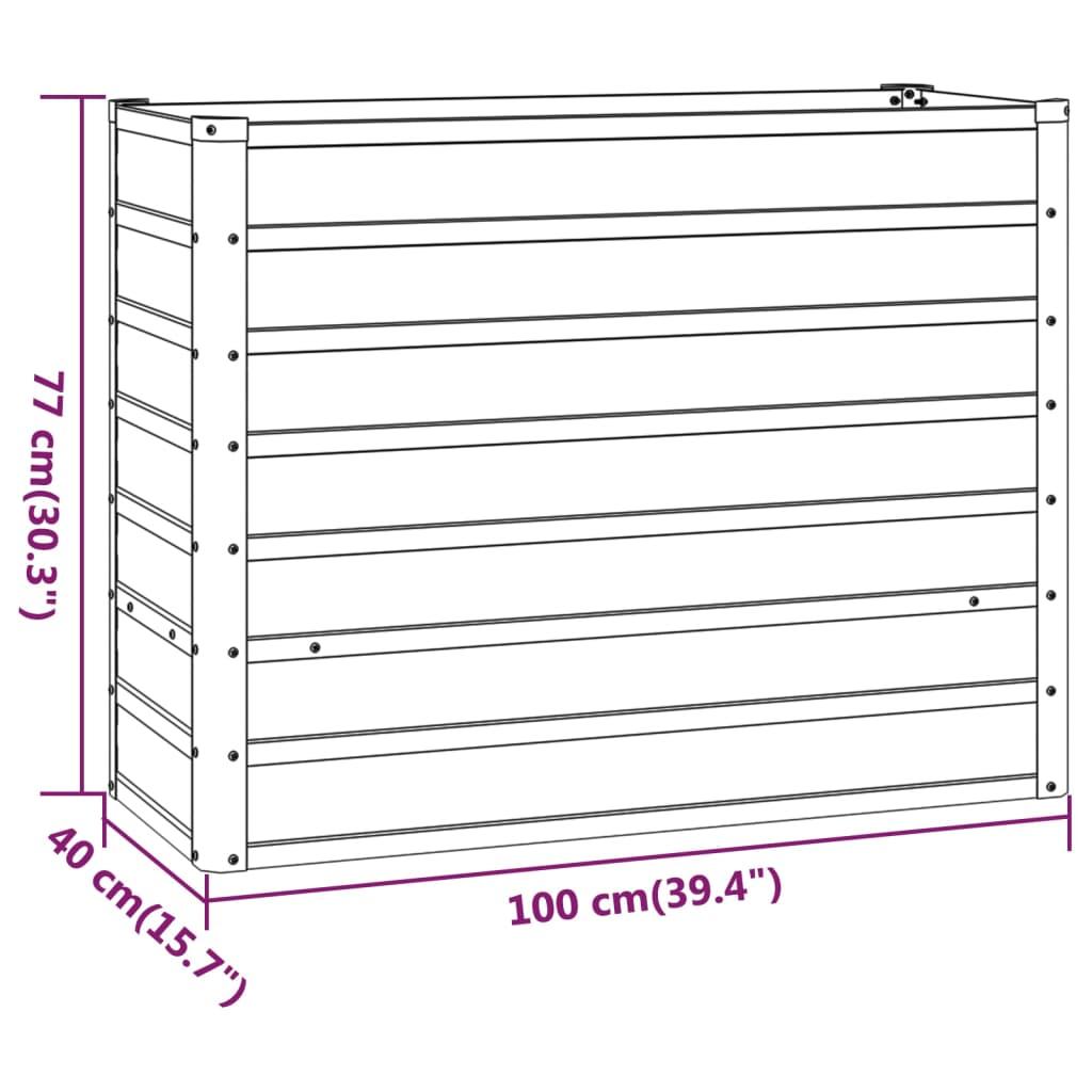 Garden Raised Bed Rusty 100x40x77 cm Corten Steel