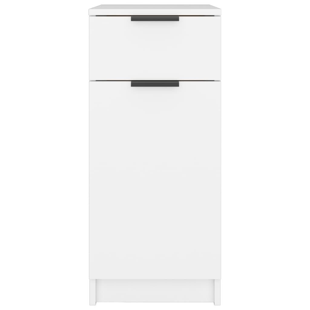 Desk Cabinet White 33.5x50x75 cm Engineered Wood