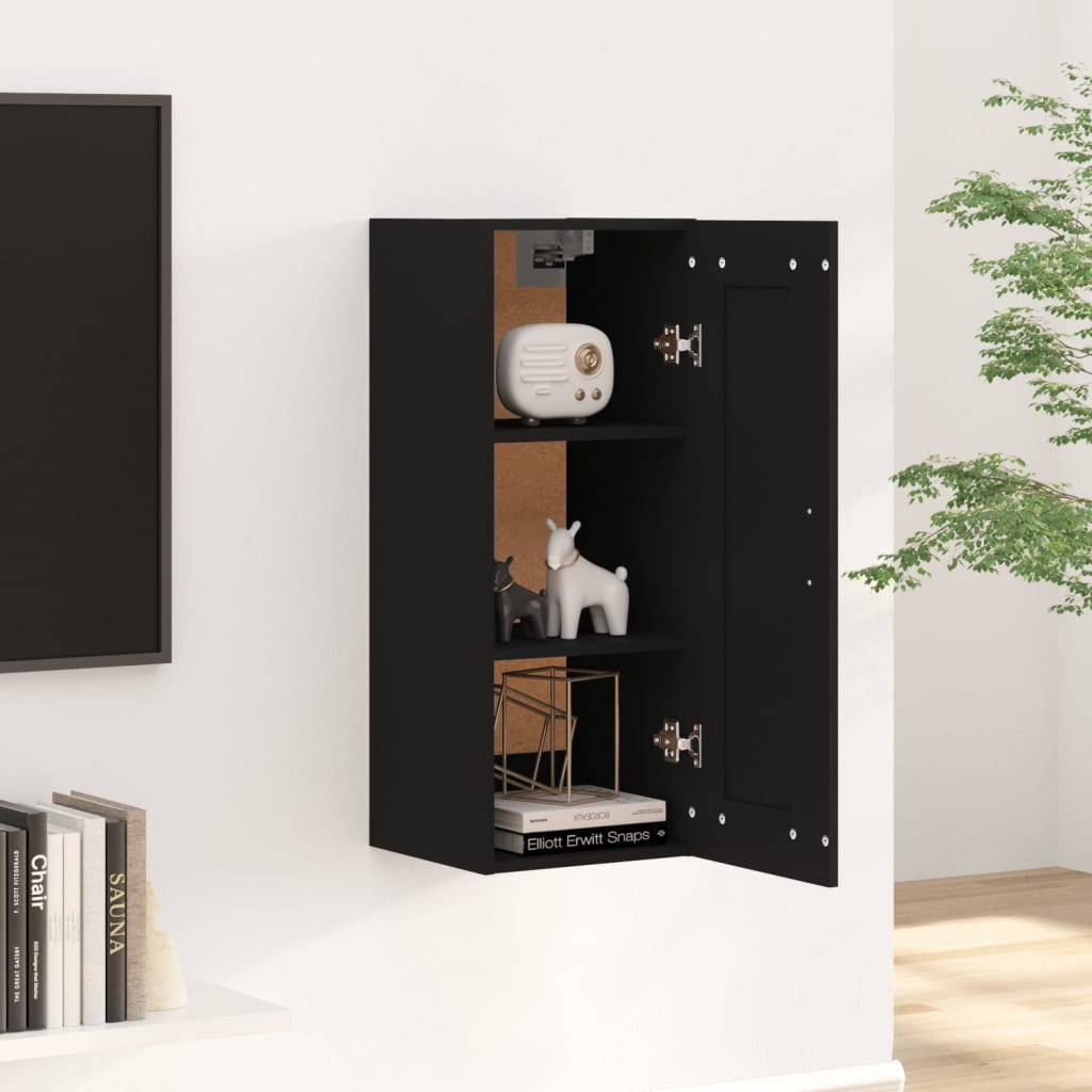 Hanging Cabinet Black 35x34x90 cm Engineered Wood